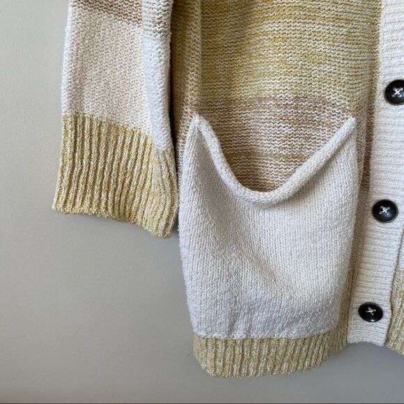 Free People-Stripe Oversized Knit Cardigan (Small) - Picture 8 of 13